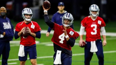 Dak Prescott volta aos treinos