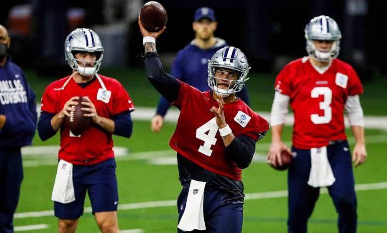 Dak Prescott volta aos treinos